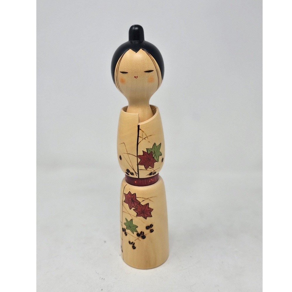 Vtg Kokeshi by Sekiguchi Toa "kyōshū/Nostalgia" Japanese wood figurine
